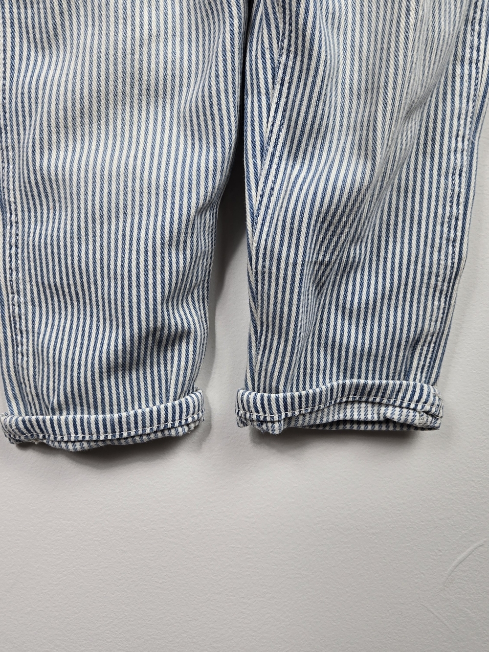 New Zara Kids Hickory Stripe Denim Overalls Dungarees 3-4Y - Picture 4 of 9